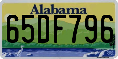 AL license plate 65DF796