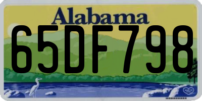 AL license plate 65DF798