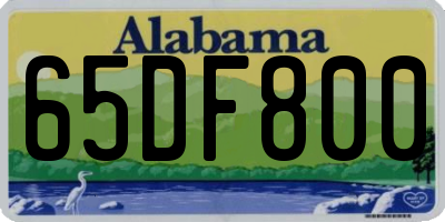 AL license plate 65DF800