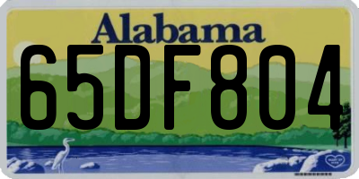 AL license plate 65DF804