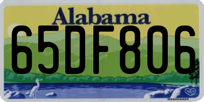 AL license plate 65DF806