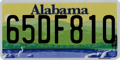 AL license plate 65DF810