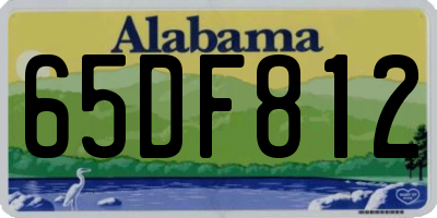 AL license plate 65DF812