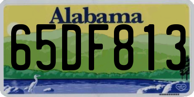 AL license plate 65DF813