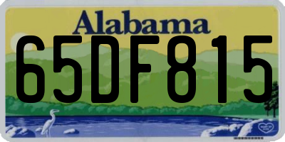 AL license plate 65DF815