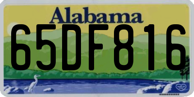 AL license plate 65DF816