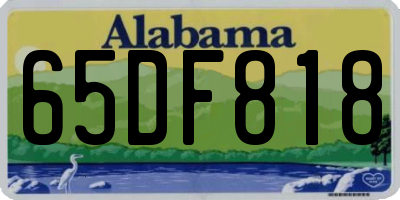 AL license plate 65DF818