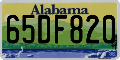 AL license plate 65DF820
