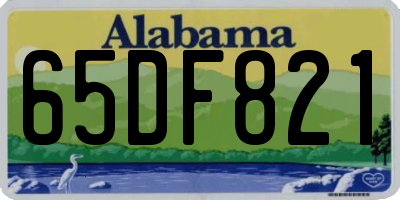 AL license plate 65DF821