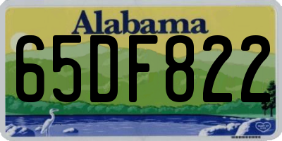 AL license plate 65DF822
