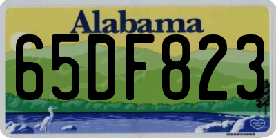 AL license plate 65DF823