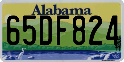 AL license plate 65DF824