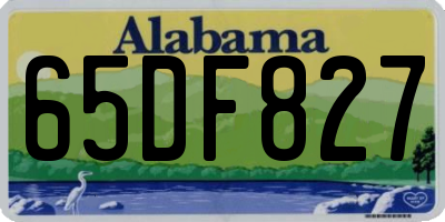 AL license plate 65DF827