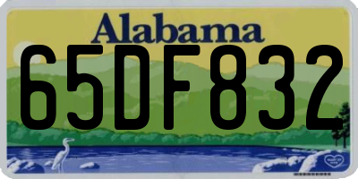 AL license plate 65DF832