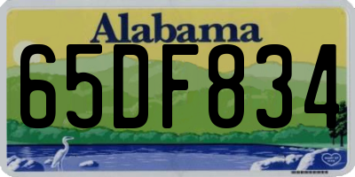 AL license plate 65DF834