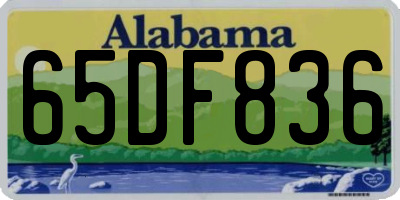 AL license plate 65DF836