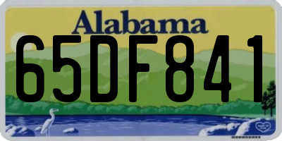 AL license plate 65DF841