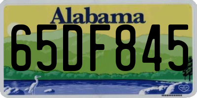 AL license plate 65DF845