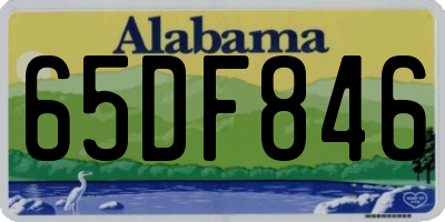 AL license plate 65DF846