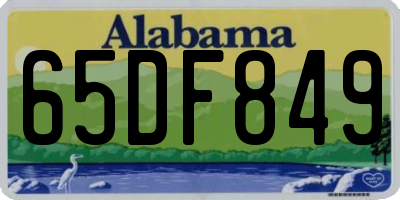 AL license plate 65DF849