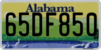 AL license plate 65DF850