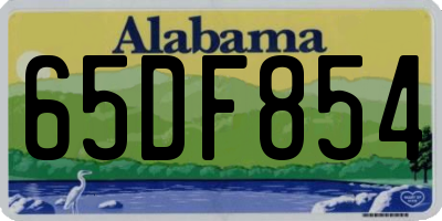 AL license plate 65DF854
