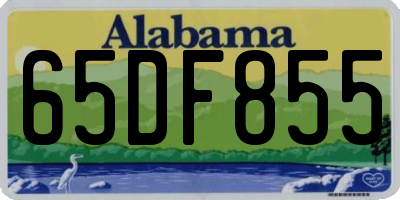 AL license plate 65DF855
