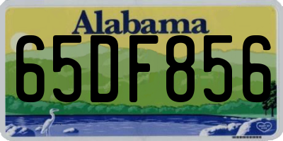 AL license plate 65DF856