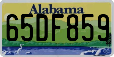 AL license plate 65DF859