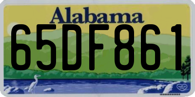 AL license plate 65DF861