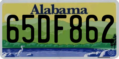 AL license plate 65DF862