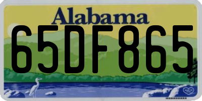AL license plate 65DF865