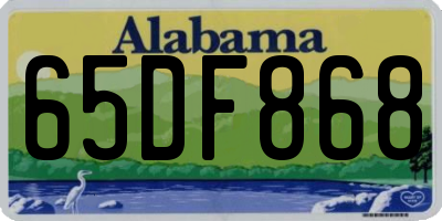 AL license plate 65DF868