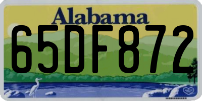 AL license plate 65DF872