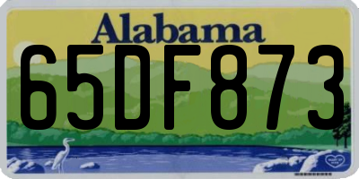AL license plate 65DF873