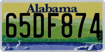 AL license plate 65DF874