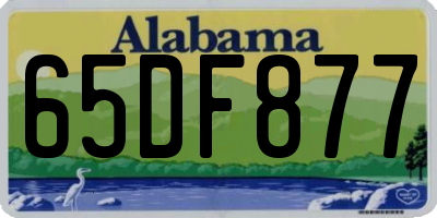 AL license plate 65DF877