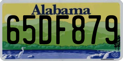 AL license plate 65DF879