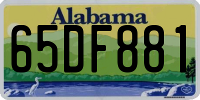 AL license plate 65DF881