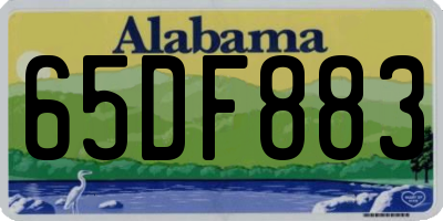 AL license plate 65DF883