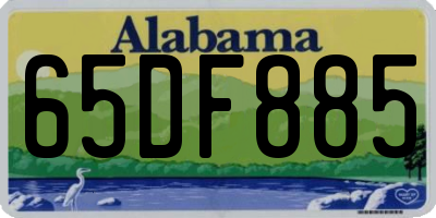 AL license plate 65DF885