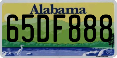AL license plate 65DF888