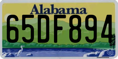 AL license plate 65DF894
