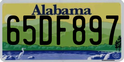 AL license plate 65DF897