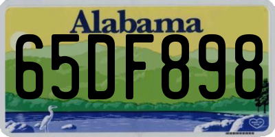 AL license plate 65DF898