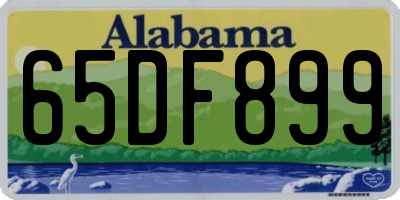 AL license plate 65DF899