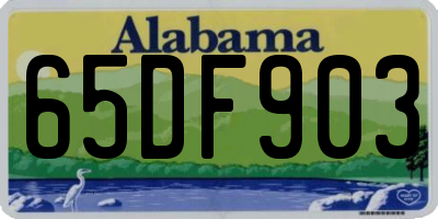 AL license plate 65DF903
