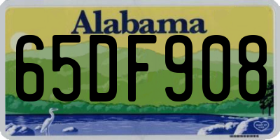 AL license plate 65DF908