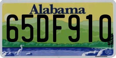 AL license plate 65DF910