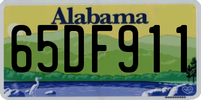AL license plate 65DF911